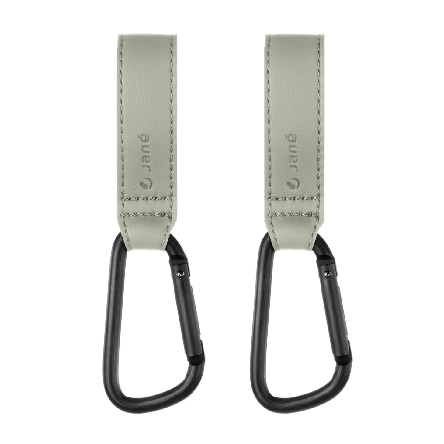 Jané Lot de 2 crochets multifonctions simili cuir Brown Leather