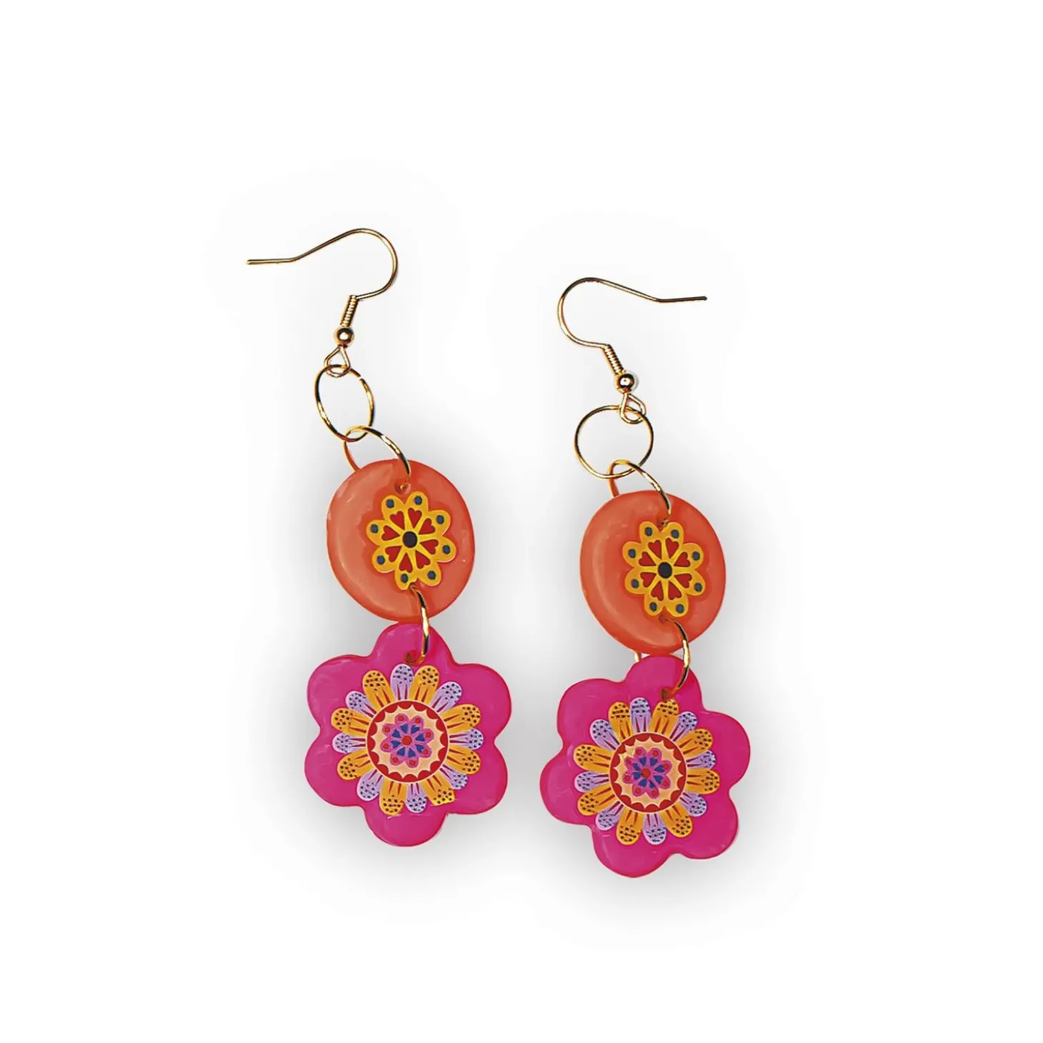 Janod 16 Bijoux Duo d'amitié à Créer Rose/Jaune/Orange