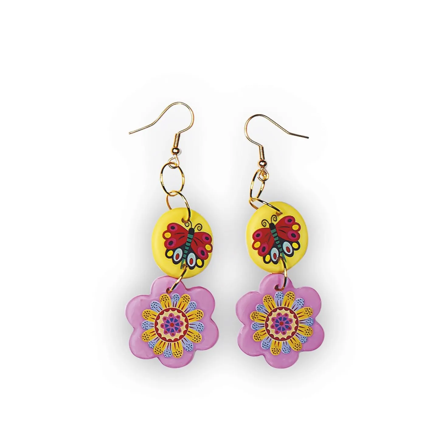 Janod 16 Bijoux Duo d'amitié à Créer Rose/Jaune/Orange