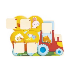 Janod CacheCache Tracteur Ferme Jaune