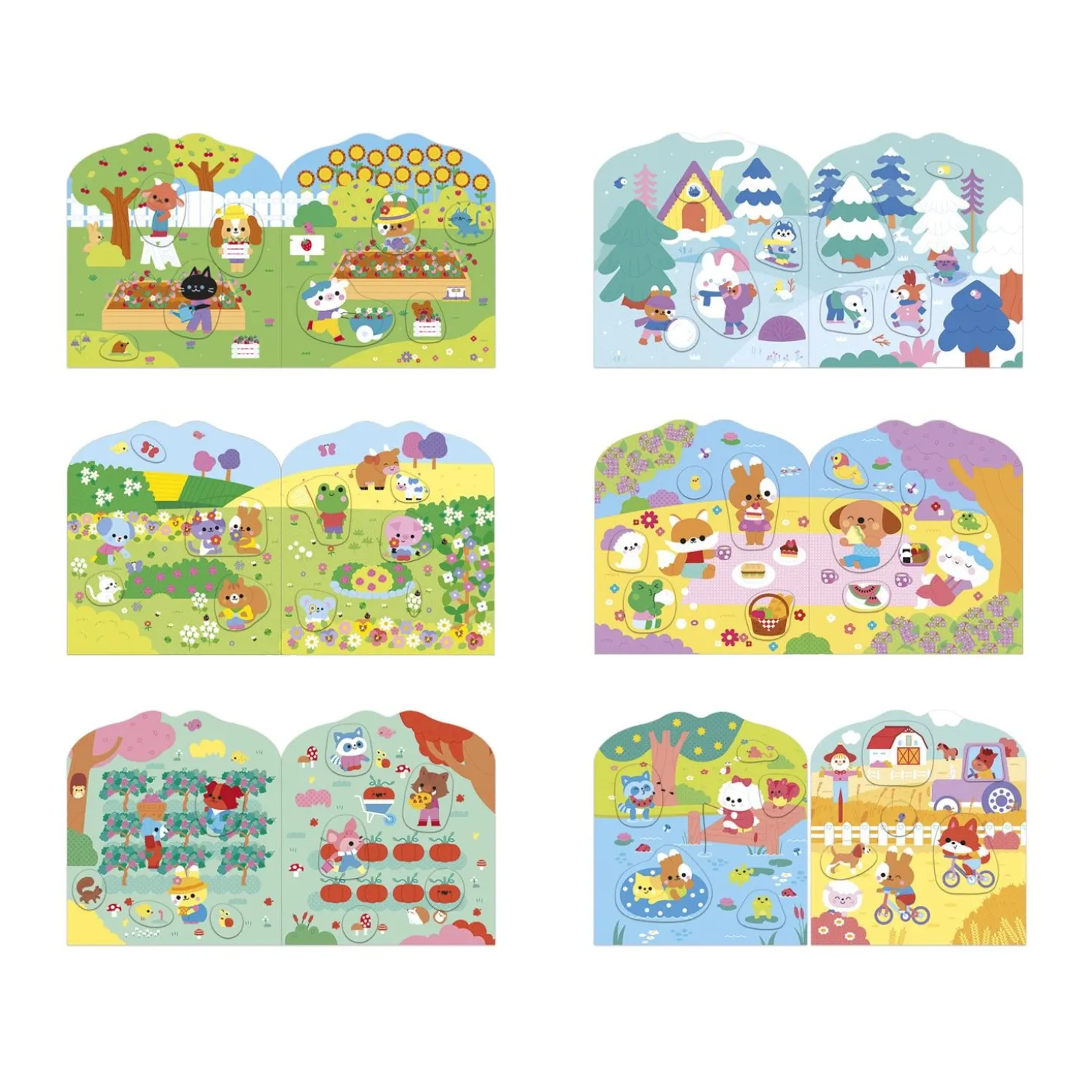 Janod Cahier de Stickers La Campagne Multicolore