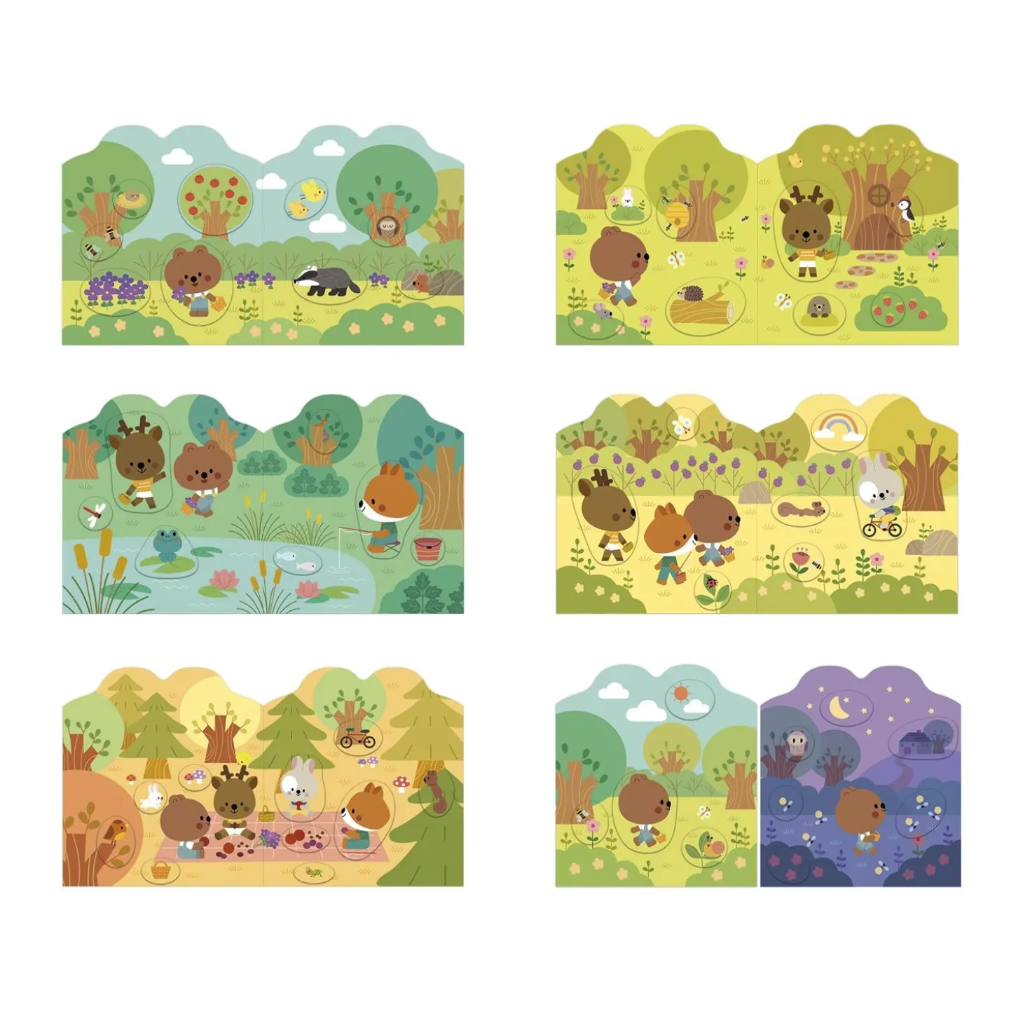 Janod Cahier de Stickers La Foret Multicolore