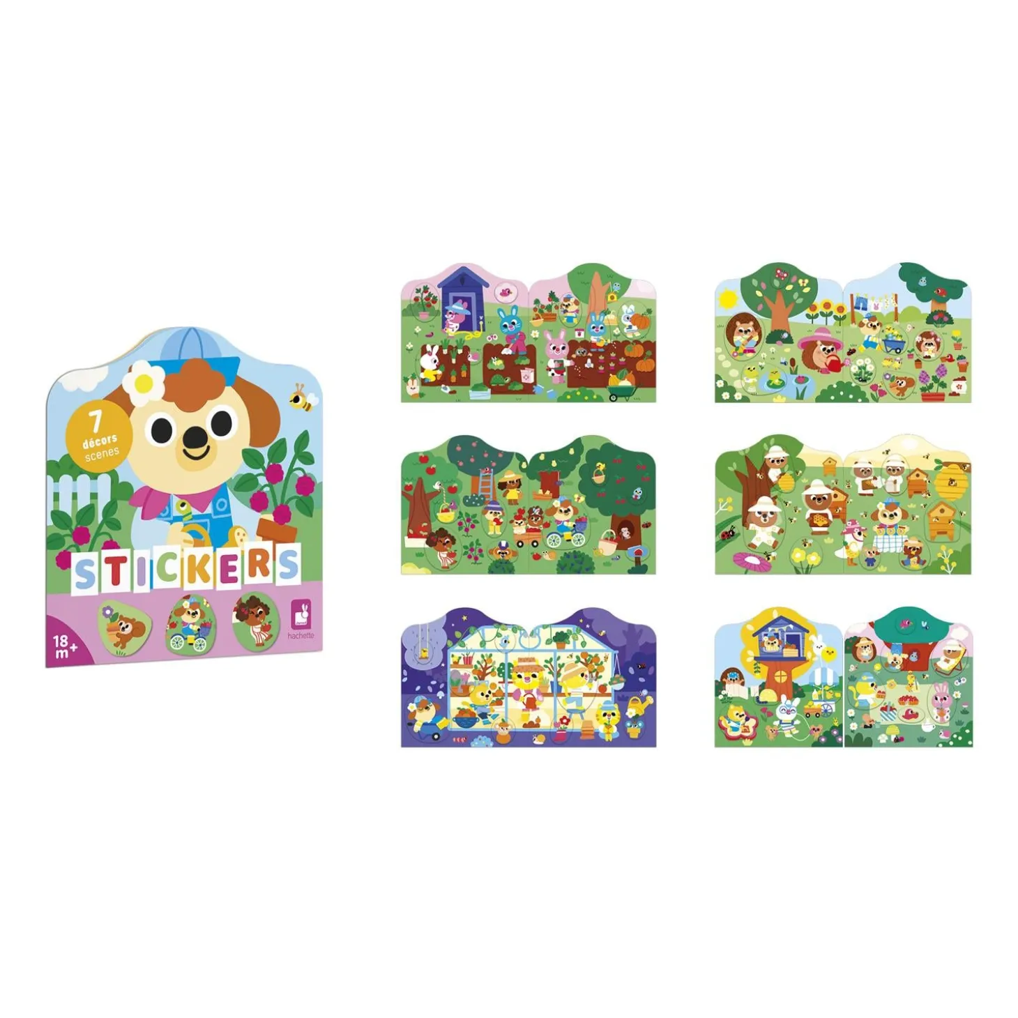Janod Cahier de Stickers Le Jardin Multicolore