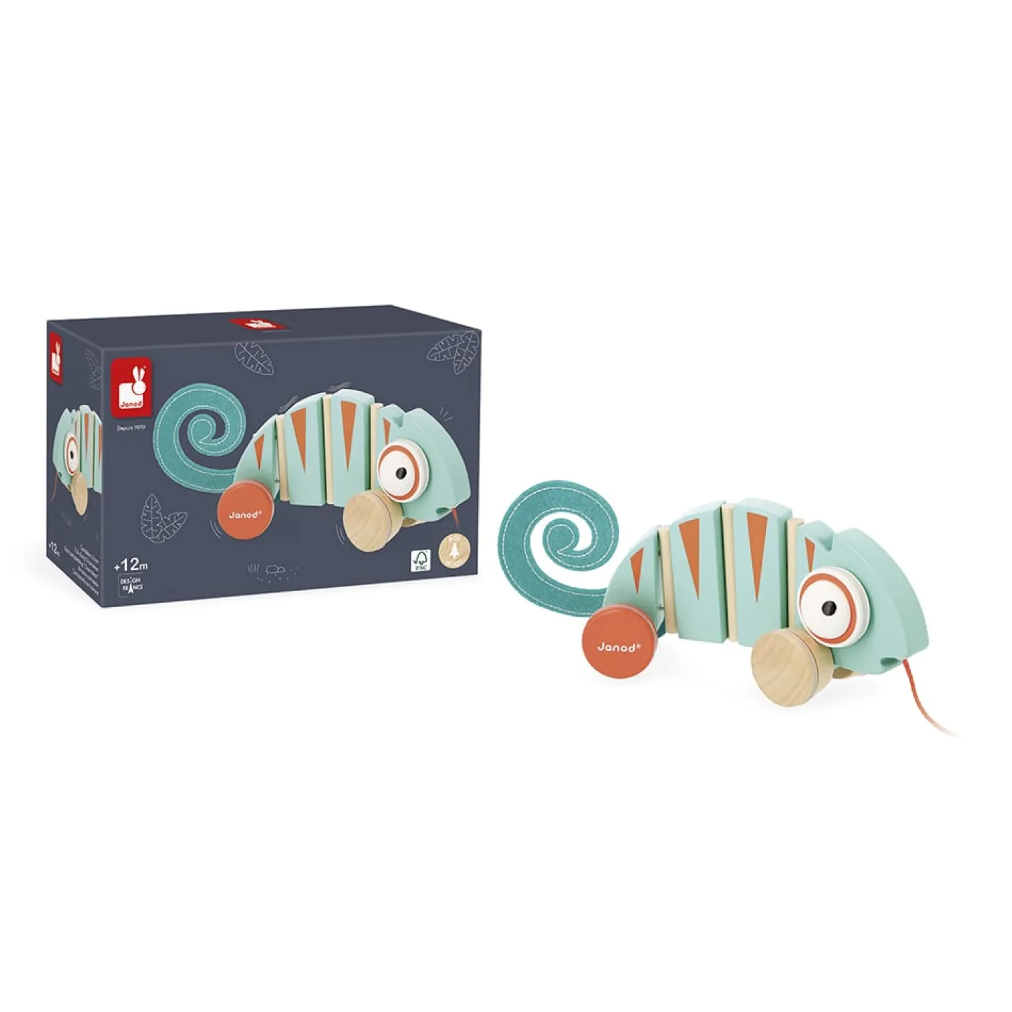 Janod Caméléon à tirer Tropik Bleu
