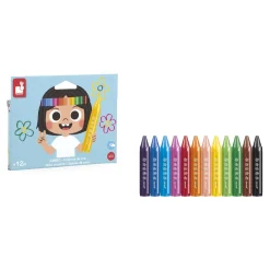 Janod Crayons de Cire Multicolore