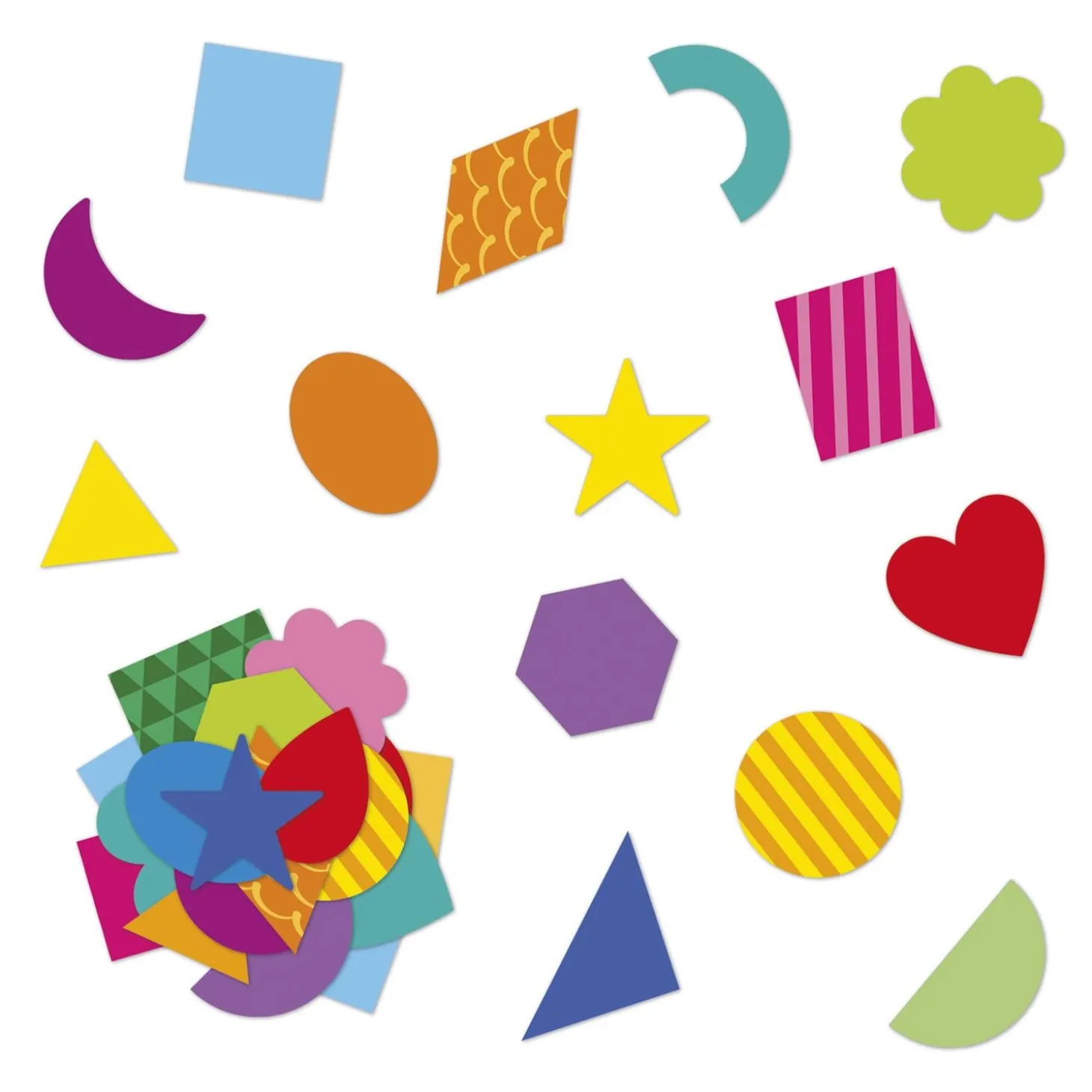 Janod 300 Gommettes Formes Géometriques Multicolore