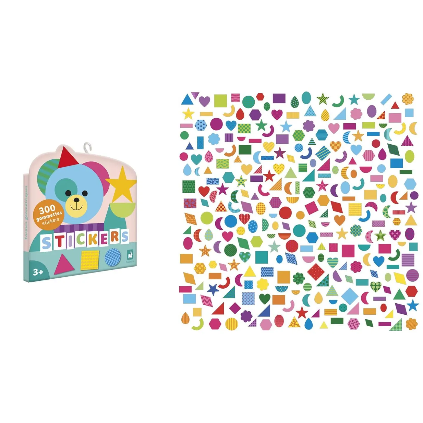 Janod 300 Gommettes Formes Géometriques Multicolore