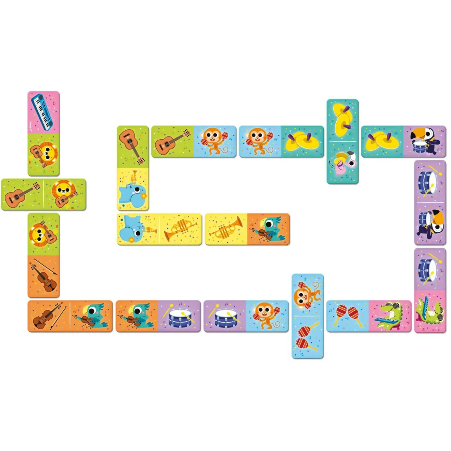 Janod Instruments de musique Dominos Multicolore