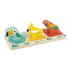 Janod                    Jeu de formes à empiler Oiseaux tropicaux    Multicolore