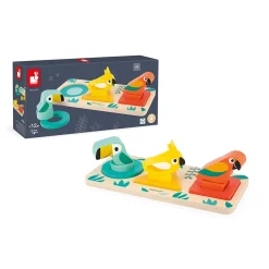 Janod                    Jeu de formes à empiler Oiseaux tropicaux    Multicolore
