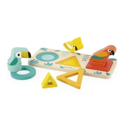 Janod                    Jeu de formes à empiler Oiseaux tropicaux    Multicolore