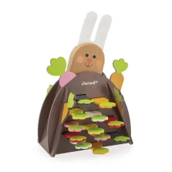 Janod                    Jeu de Stratégie - Magic Carrot - Thème du Lapin - 1 Lapin et 12 Carottes en Bois + 1 Terrier + 1 Dé    Multicolore