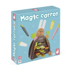 Janod                    Jeu de Stratégie - Magic Carrot - Thème du Lapin - 1 Lapin et 12 Carottes en Bois + 1 Terrier + 1 Dé    Multicolore