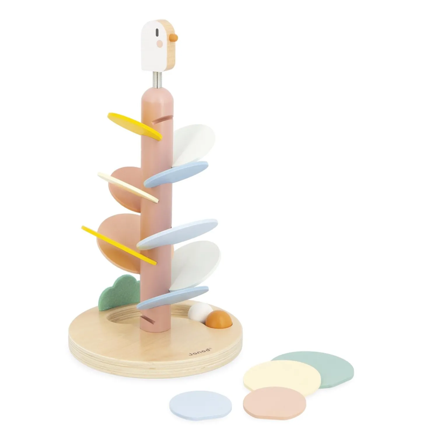 Janod Jeu éducatif Descendeur Oiseau Multicolore