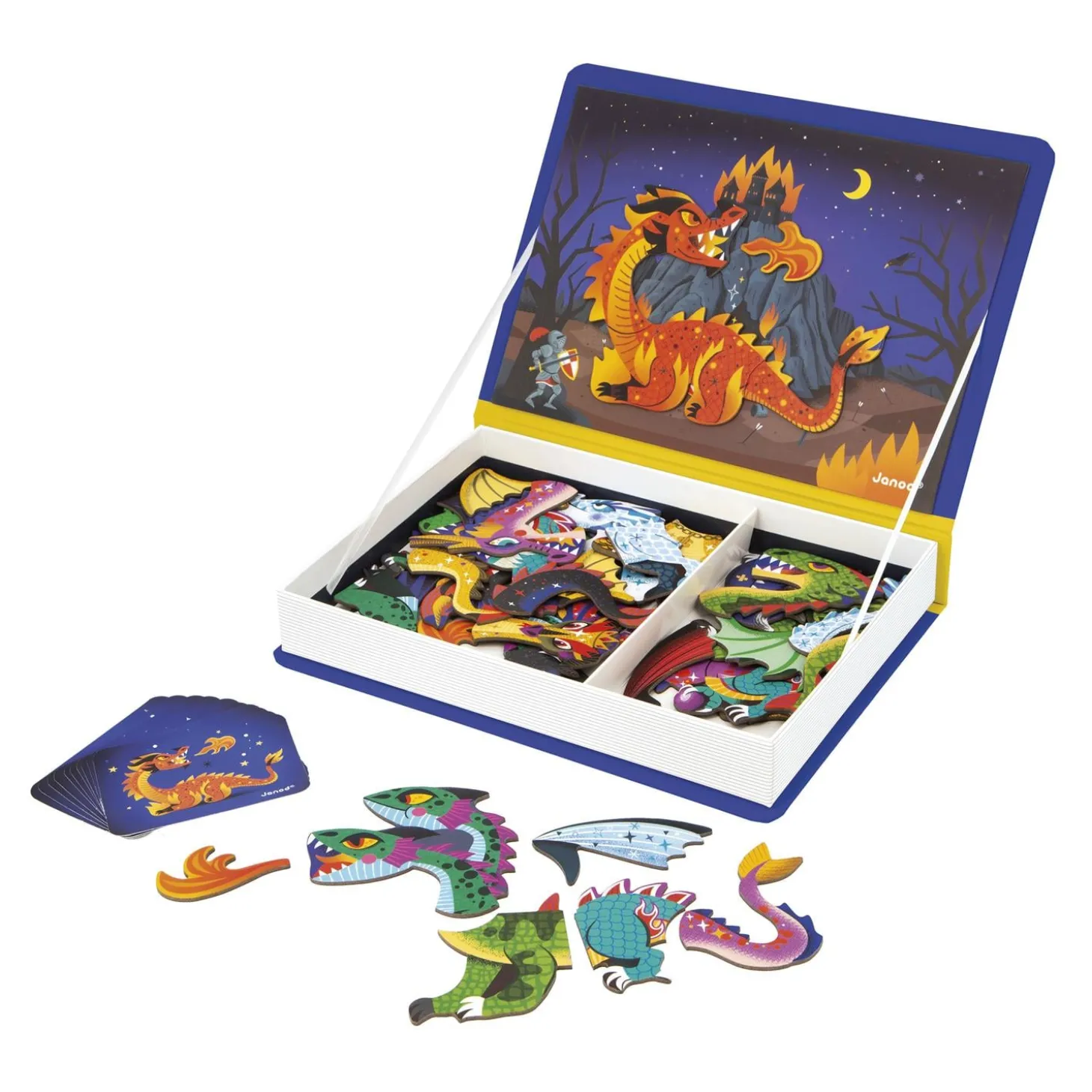 Janod Jeu éducatif Magneti'Book Dragons Violet