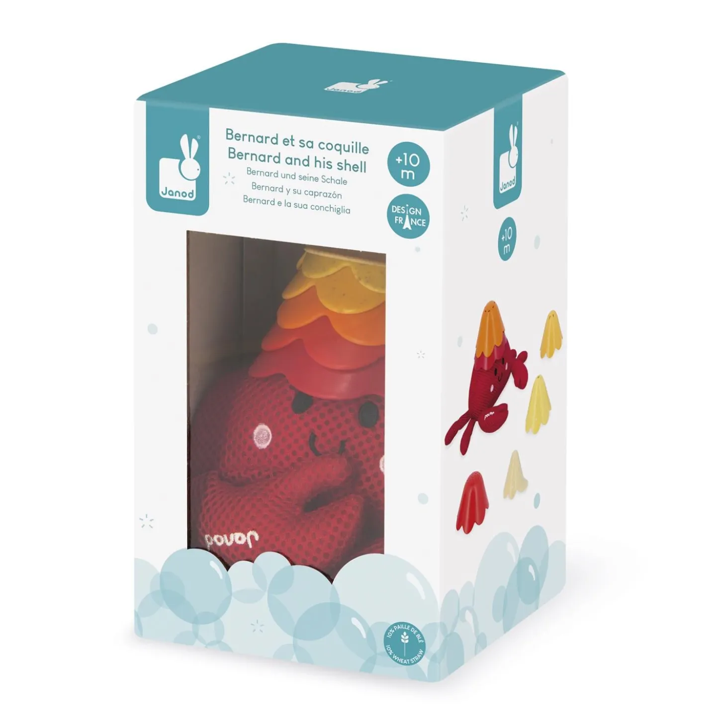 Janod Jouet de bain Bernard et sa coquille Multicolore