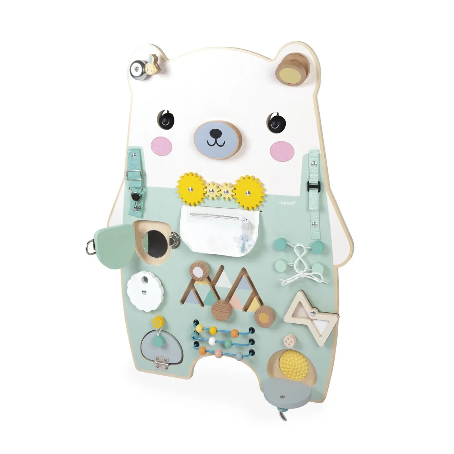 Janod Jouet Pure Busy Board Ourson Vert