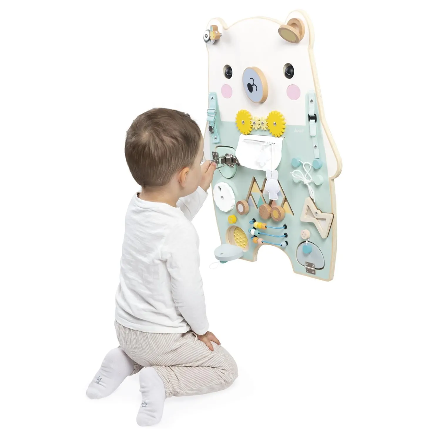 Janod Jouet Pure Busy Board Ourson Vert