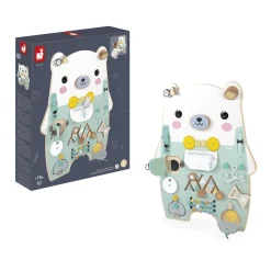 Janod Jouet Pure Busy Board Ourson Vert