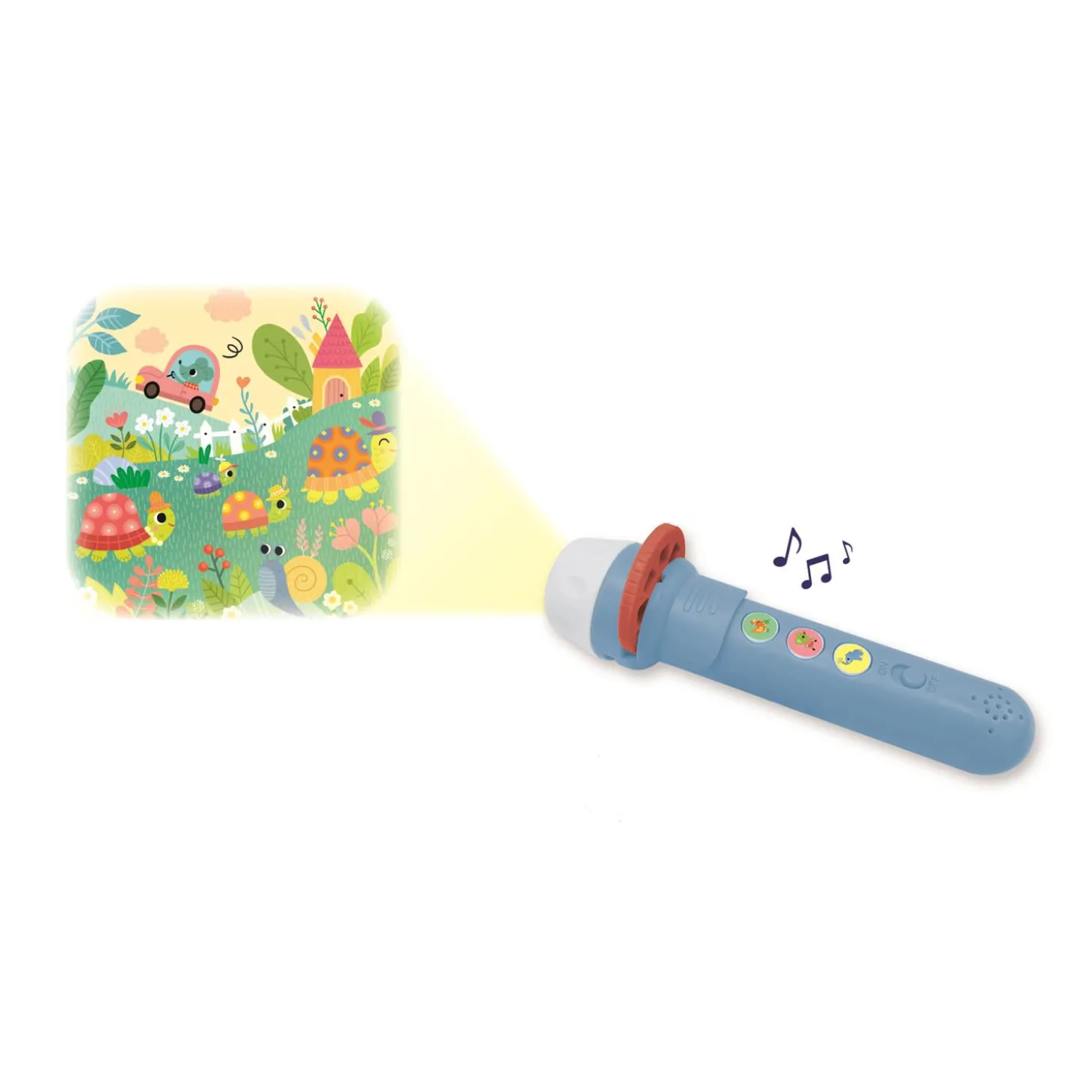 Janod Lampe sonore merveilleuse animaux Rouge
