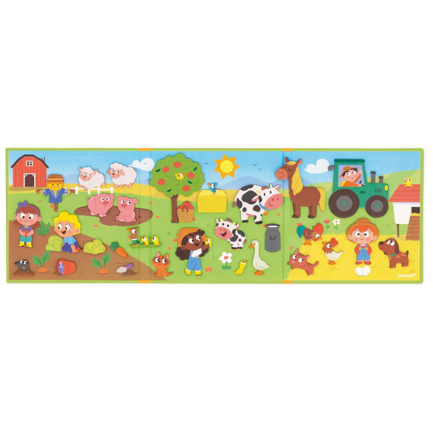 Janod 30 Magnets la ferme Multicolore