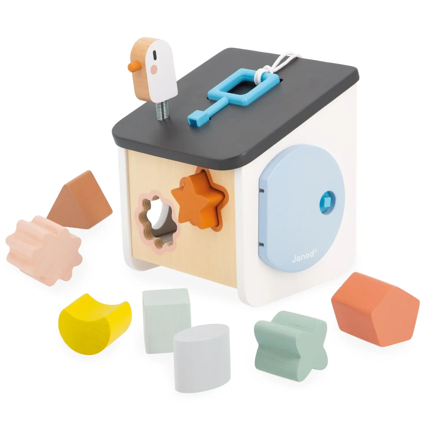 Janod Maison des formes oiseau Multicolore