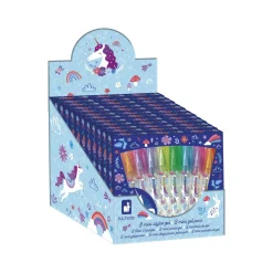 Janod                    8 Mini Stylos Gels Dreamland    Violet/ Bleu