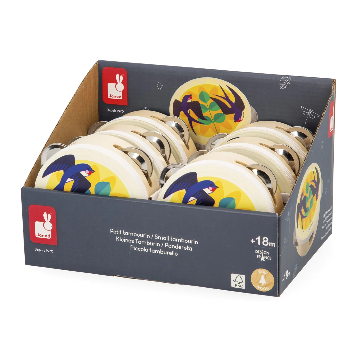 Janod Petit Tambourin Gioia Multicolore