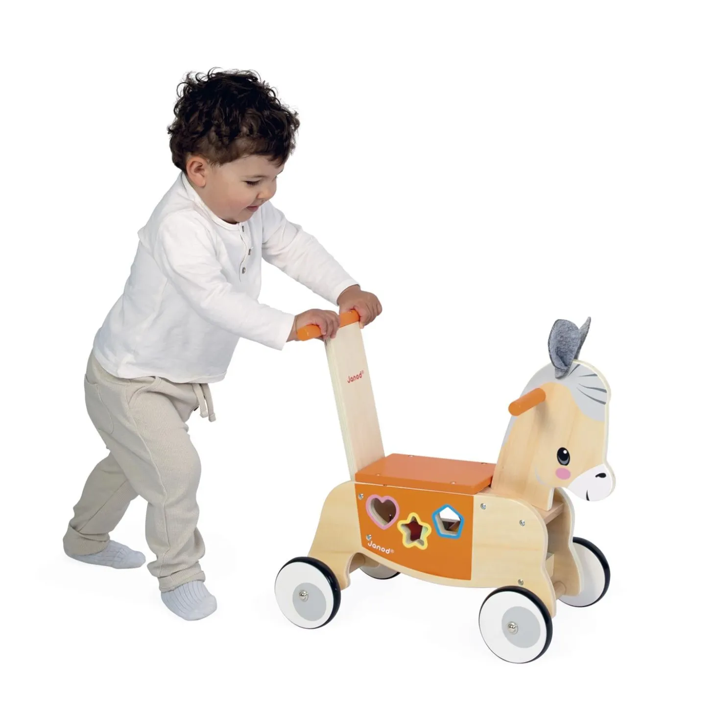 Janod Porteur Ane Ferme Orange