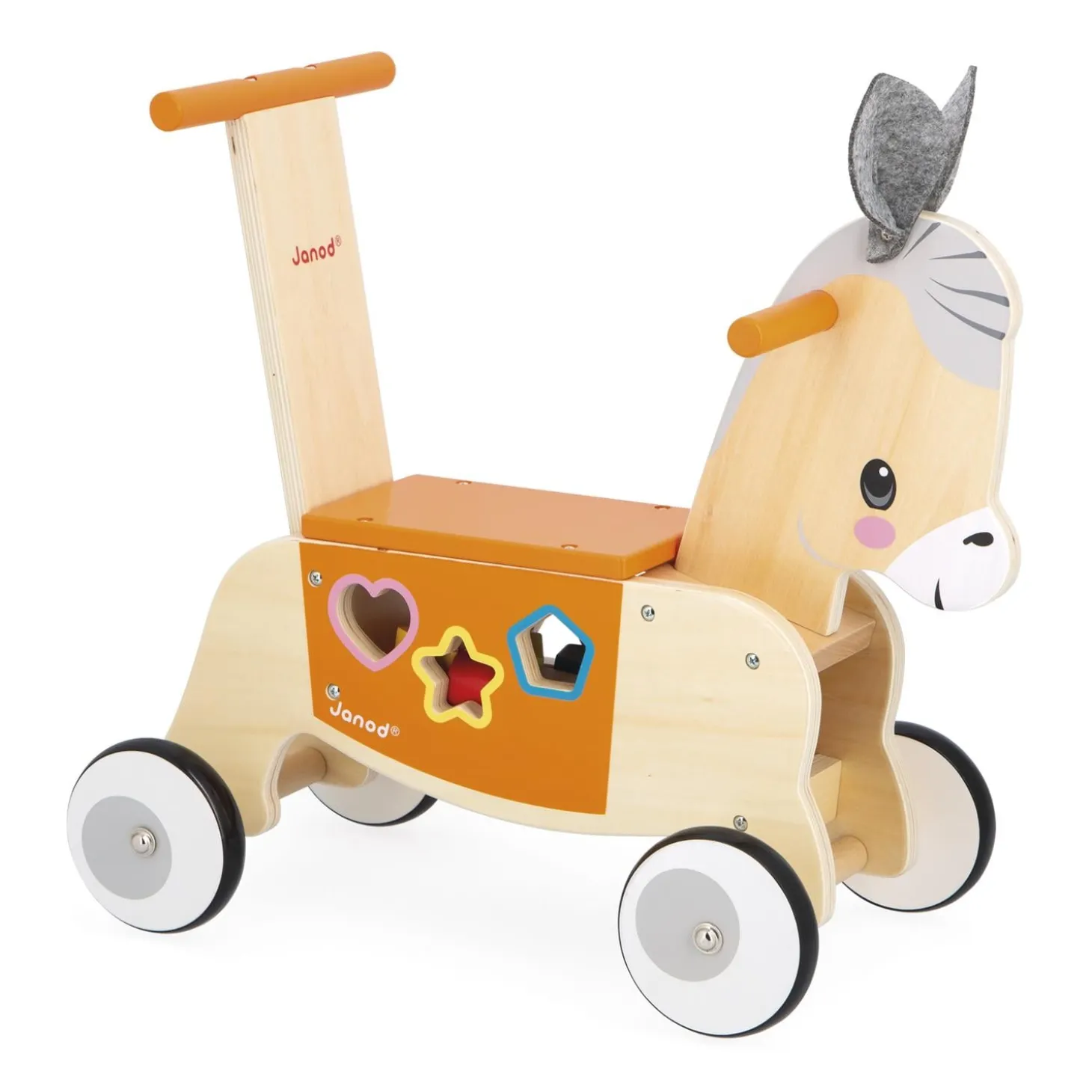 Janod Porteur Ane Ferme Orange