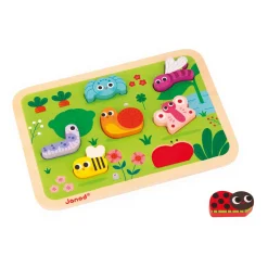 Janod                    Puzzle Chunky le jardin    Multicolore