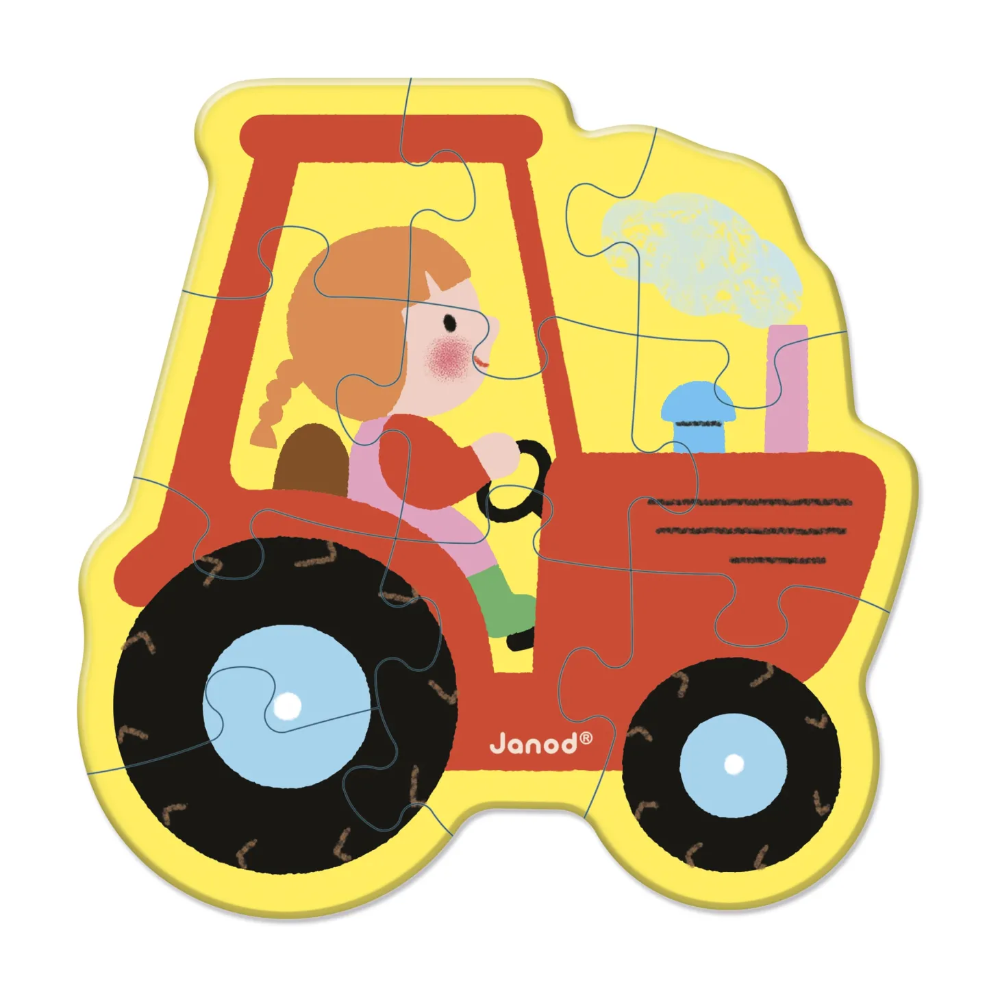 Janod 5 Puzzles Evolutifs Ferme Multicolore