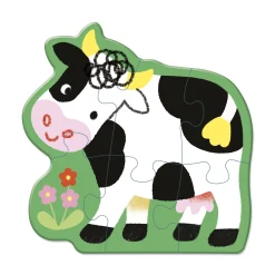 Janod 5 Puzzles Evolutifs Ferme Multicolore