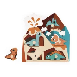 Janod Puzzle Sonore Dino Multicolore