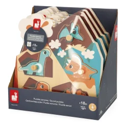 Janod Puzzle Sonore Dino Multicolore