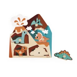 Janod Puzzle Sonore Dino Multicolore