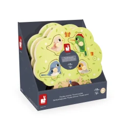 Janod Puzzle Sonore Oiseau Multicolore