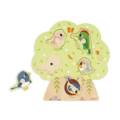 Janod Puzzle Sonore Oiseau Multicolore