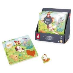 Janod Puzzle Tactile Ferme Vert