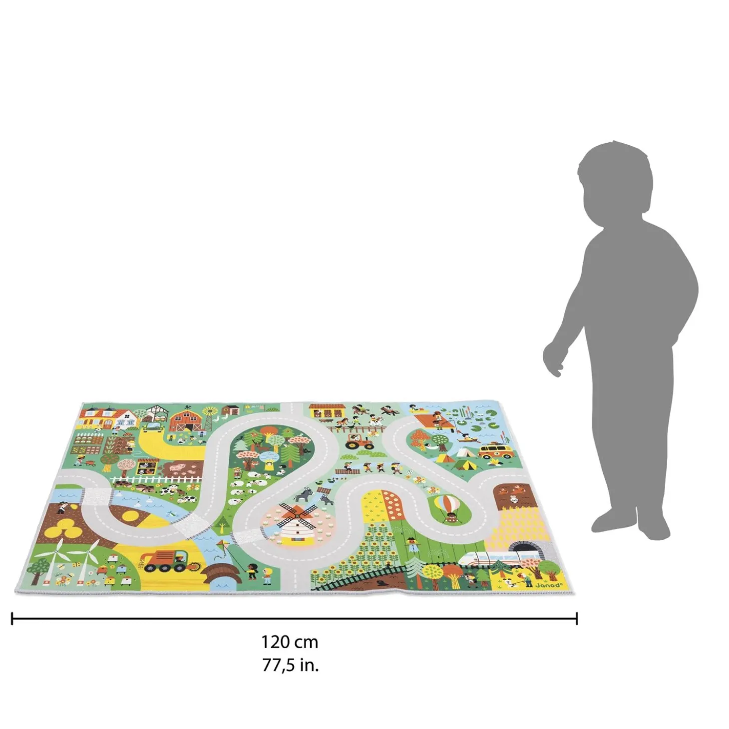 Janod Tapis Campagne Cross Roads Multicolore