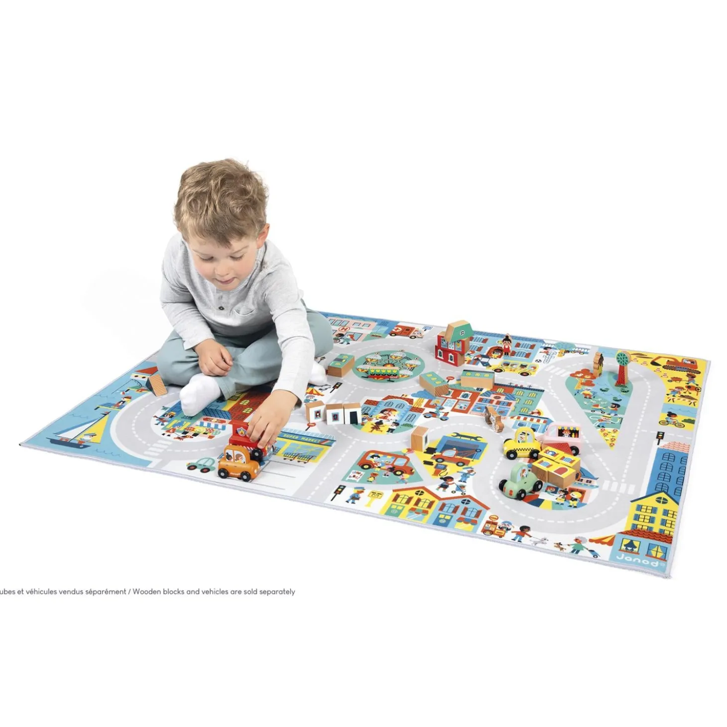 Janod Tapis Ville Cross Roads Multicolore