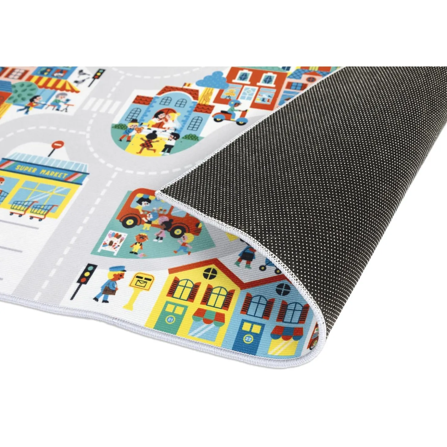 Janod Tapis Ville Cross Roads Multicolore
