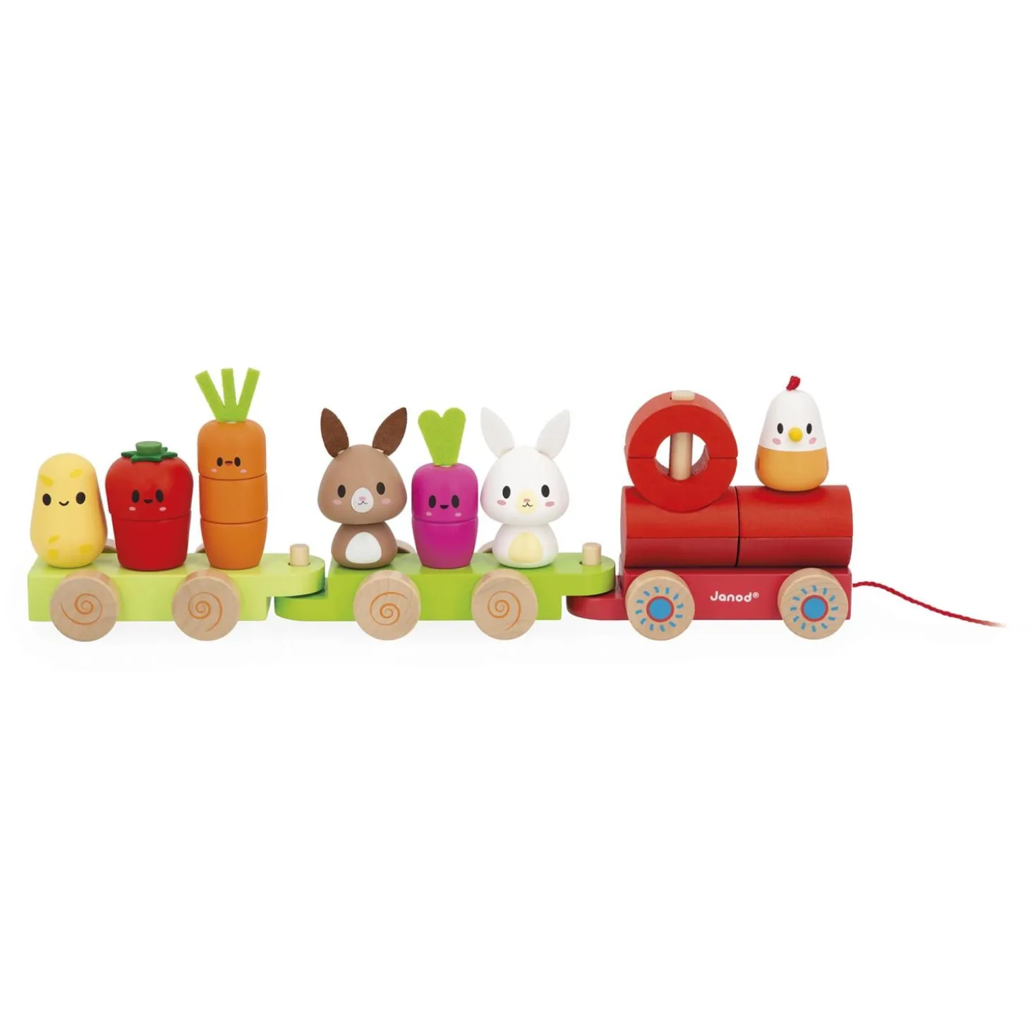 Janod Train Ferme Multicolore