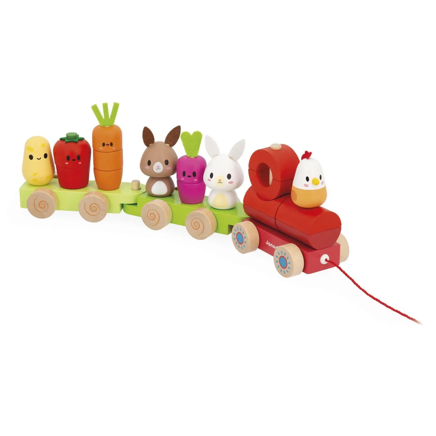 Janod Train Ferme Multicolore