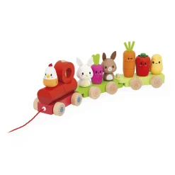 Janod Train Ferme Multicolore