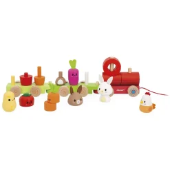 Janod Train Ferme Multicolore