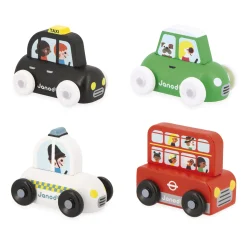 Janod Voiture en bois Cross Roads Royaume-Uni Multicolore