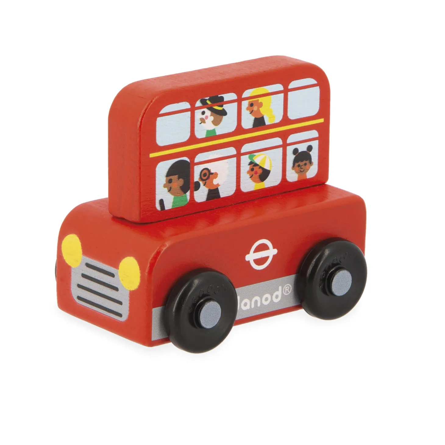 Janod Voiture en bois Cross Roads Royaume-Uni Multicolore