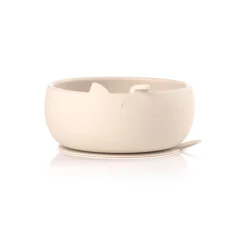 Jané Set bol et cuillère en silicone Sand