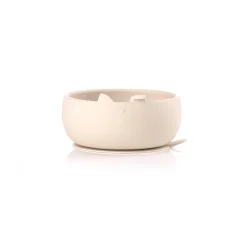 Jané Set bol et cuillère en silicone Sand